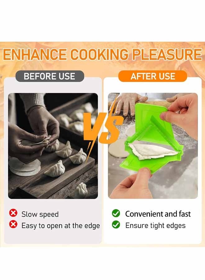 مجموعة أدوات صنع الزلابية (3 قطع) - مكبس صنع الإمبانادا - مكبس مثلث لصنع الزلابية والرافيولي - قالب بيروجي - أدوات مطبخ أساسية لصنع الإمبانادا والزلابية والرافيولي والبيروجي والفطائر اليدوية - Image 5